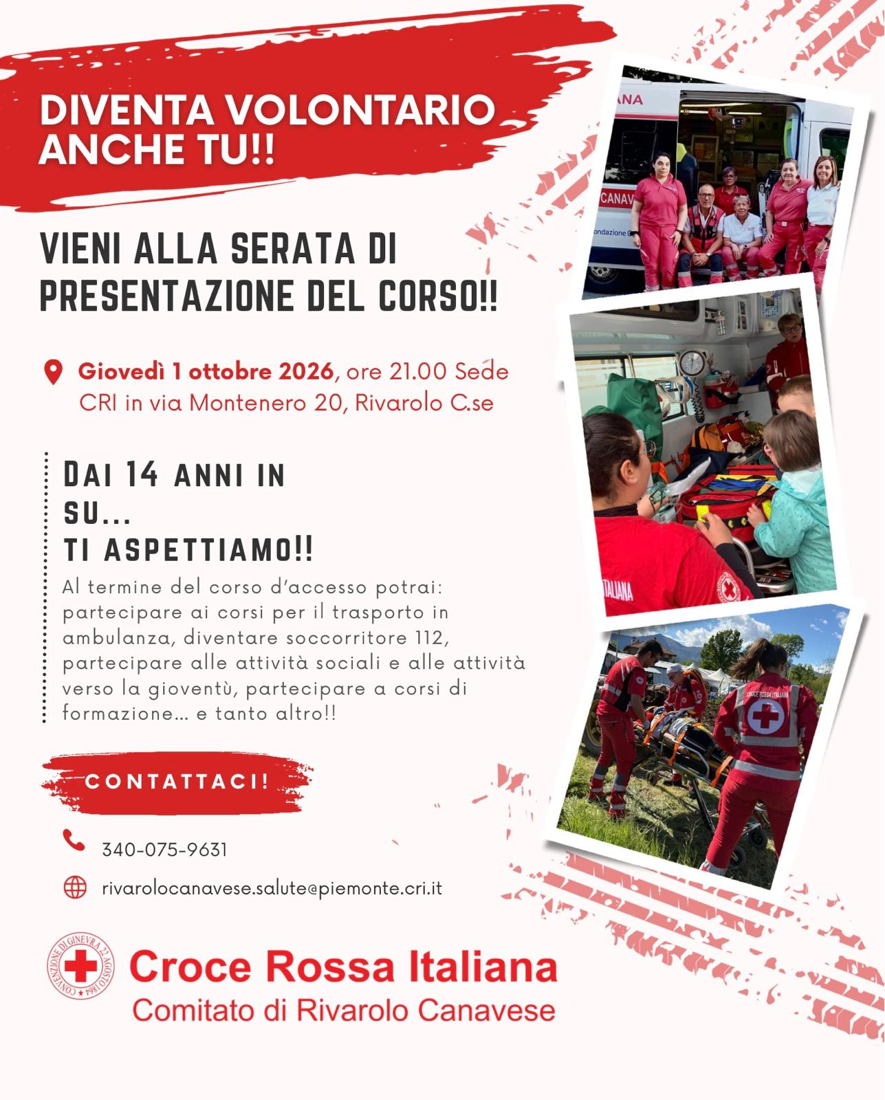 Corso di Accesso 2026 per nuovi Volontari CRI