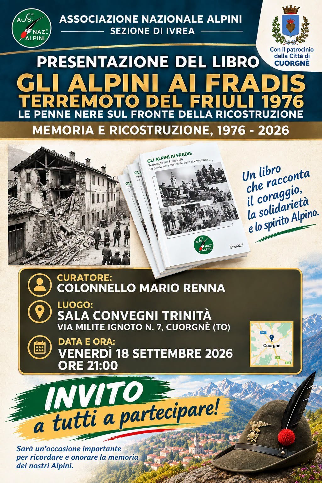 Presentazione del libro "Gli Alpini ai Fradis"