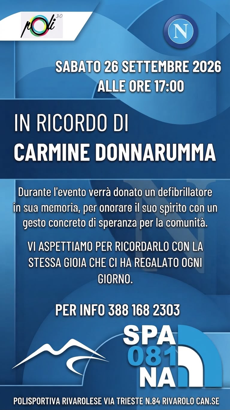 Donazione di un defibrillatore in memoria di Carmine Donnarumma