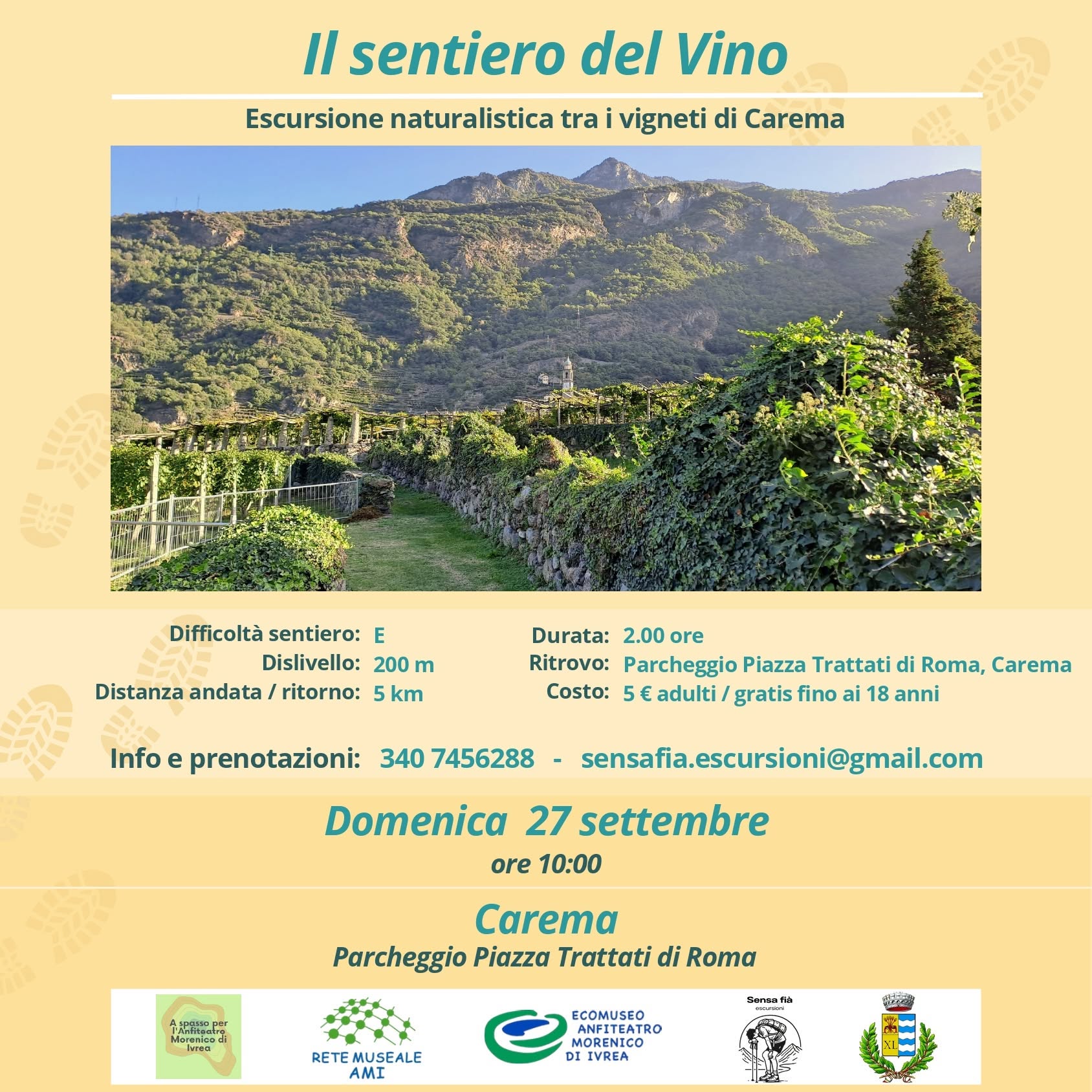 Escursione 'Il Sentiero del Vino' a Carema