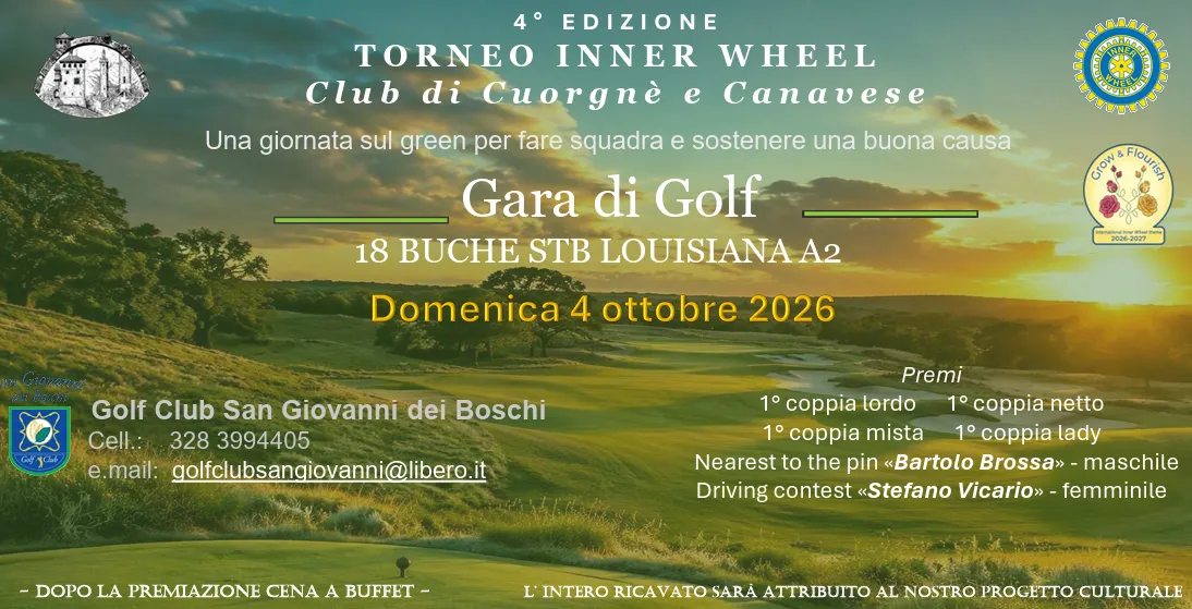 4ª Edizione Torneo Inner Wheel Club di Cuorgnè e Canavese