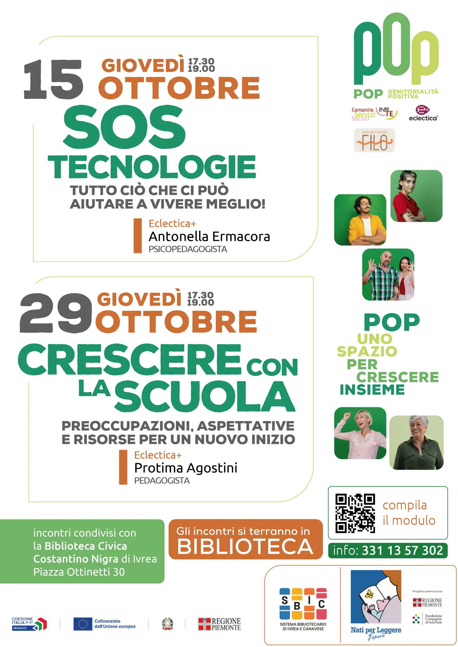 Ciclo di incontri 'POP Genitorialità Positiva'