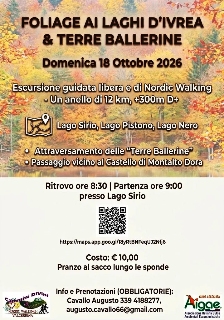 Foliage ai Laghi d'Ivrea & Terre Ballerine