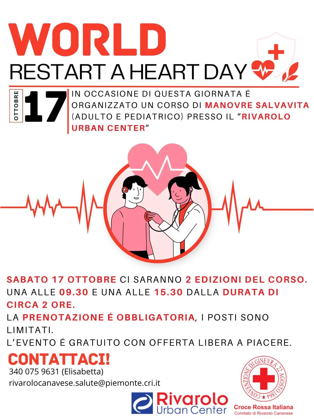 World Restart a Heart Day - Corso di Manovre Salvavita