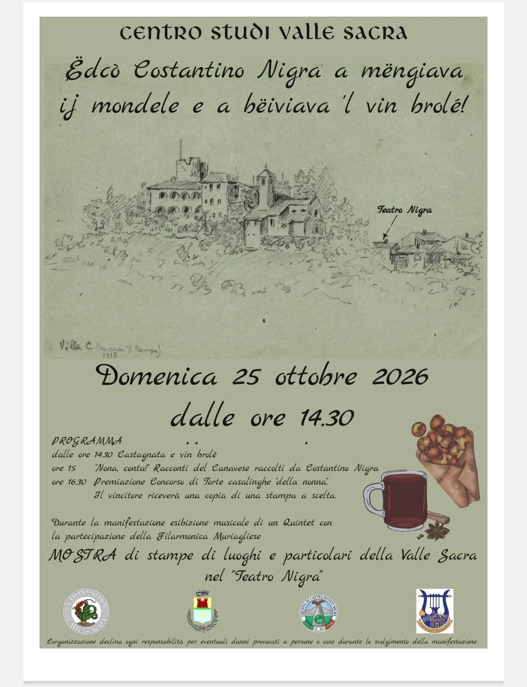 Villa Castelnuovo: Castagne, Vin Brule', Musica e Racconti