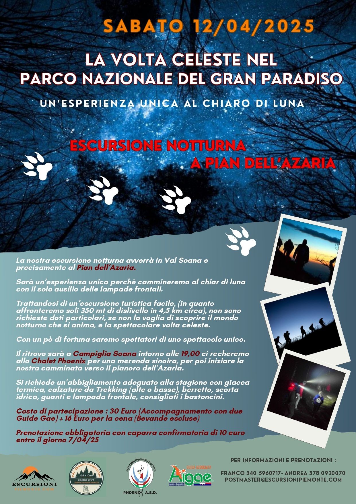 VALPRATO SOANA - La volta celeste nel Parco nazionale del Gran Paradiso