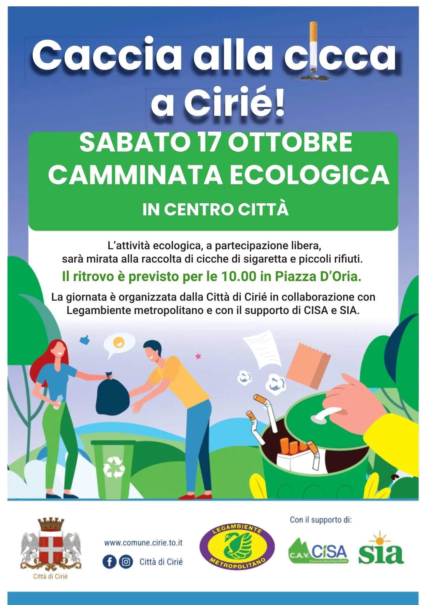 Caccia alla cicca a Cirié: Camminata ecologica