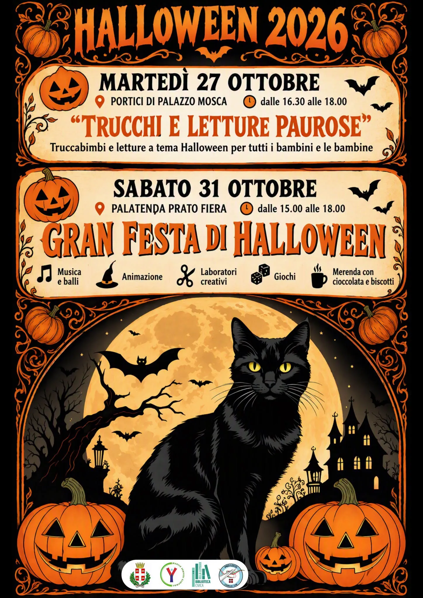 Halloween 2026: Trucchi e Letture Paurose e Gran Festa di Halloween