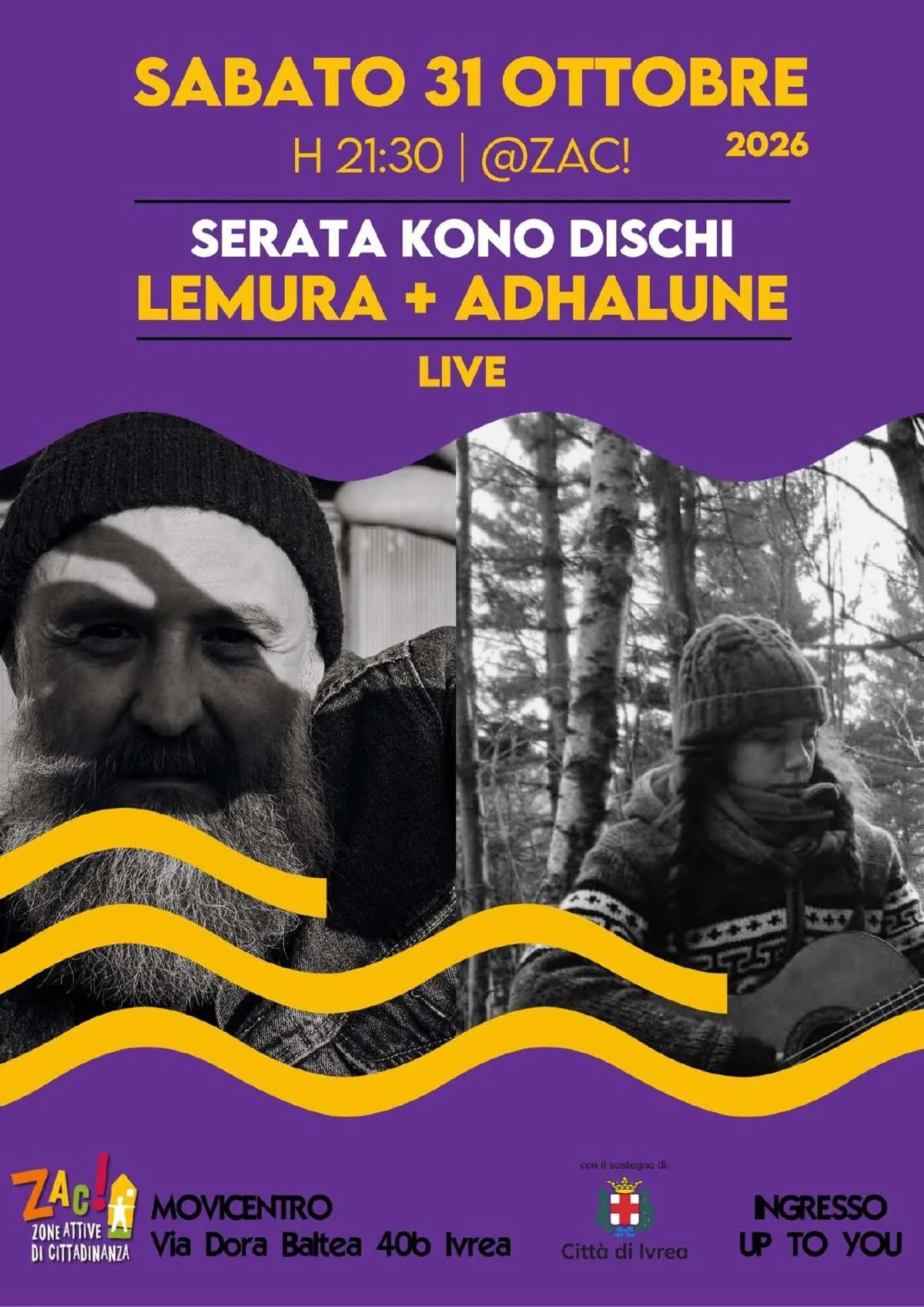 Serata Kono Dischi: Lemura + Adhalune Live