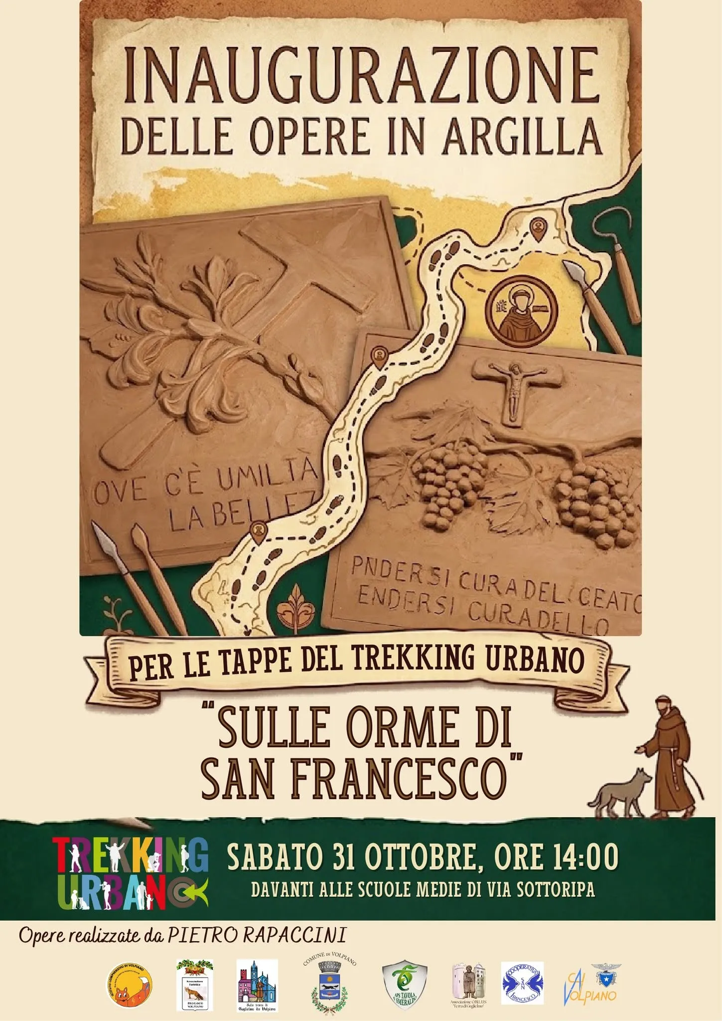 Inaugurazione delle formelle del trekking urbano 'Sulle orme di San Francesco'