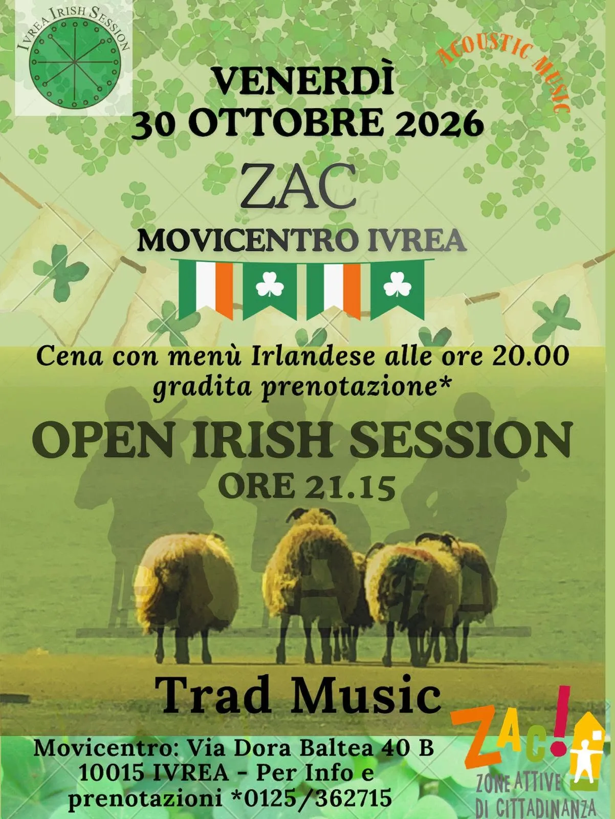 Open Irish Session al Movicentro di Ivrea