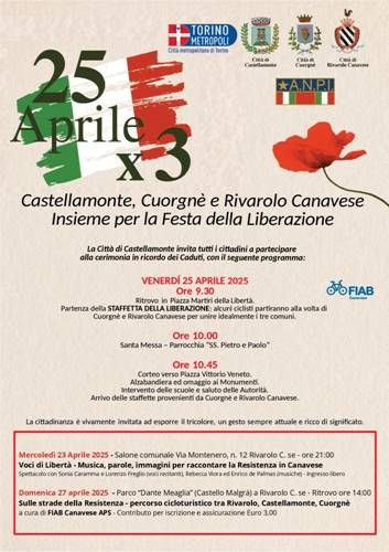 CASTELLAMONTE - Celebrazione del 25 Aprile