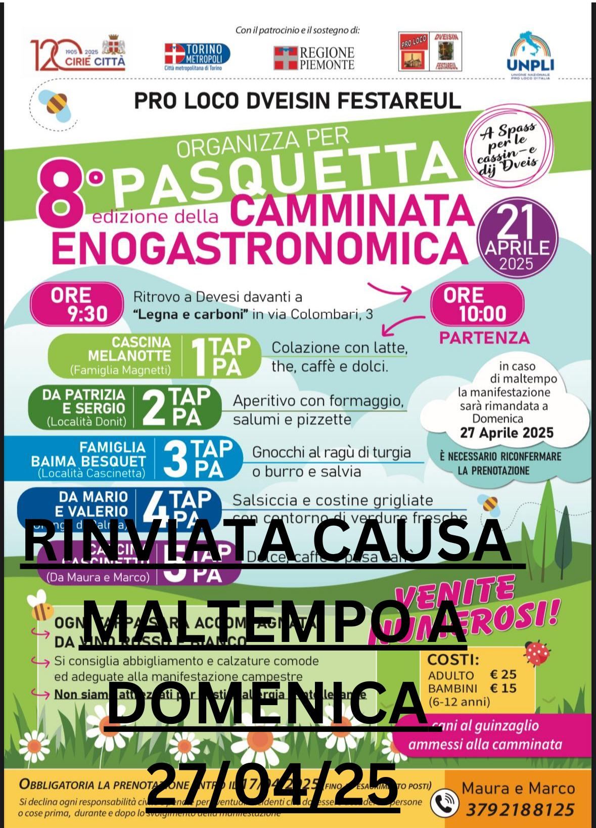 CIRIE' - Camminata enogastronomica