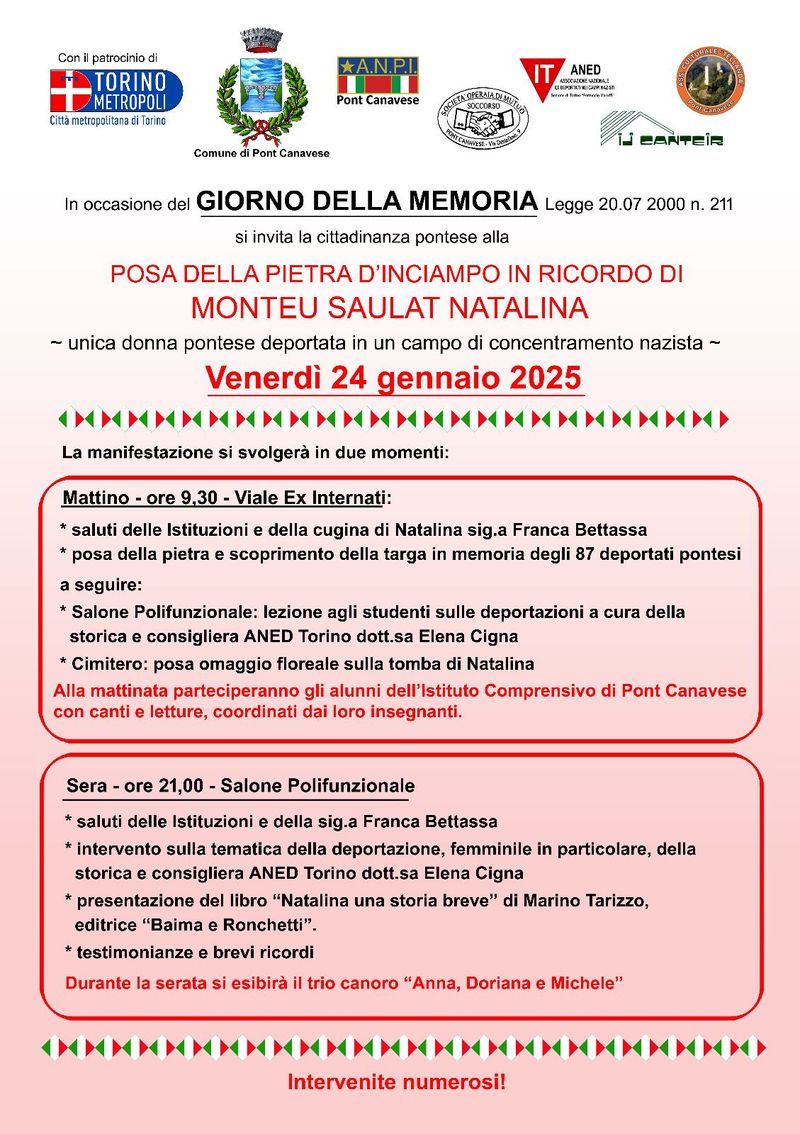 PONT CANAVESE - Giorno della Memoria