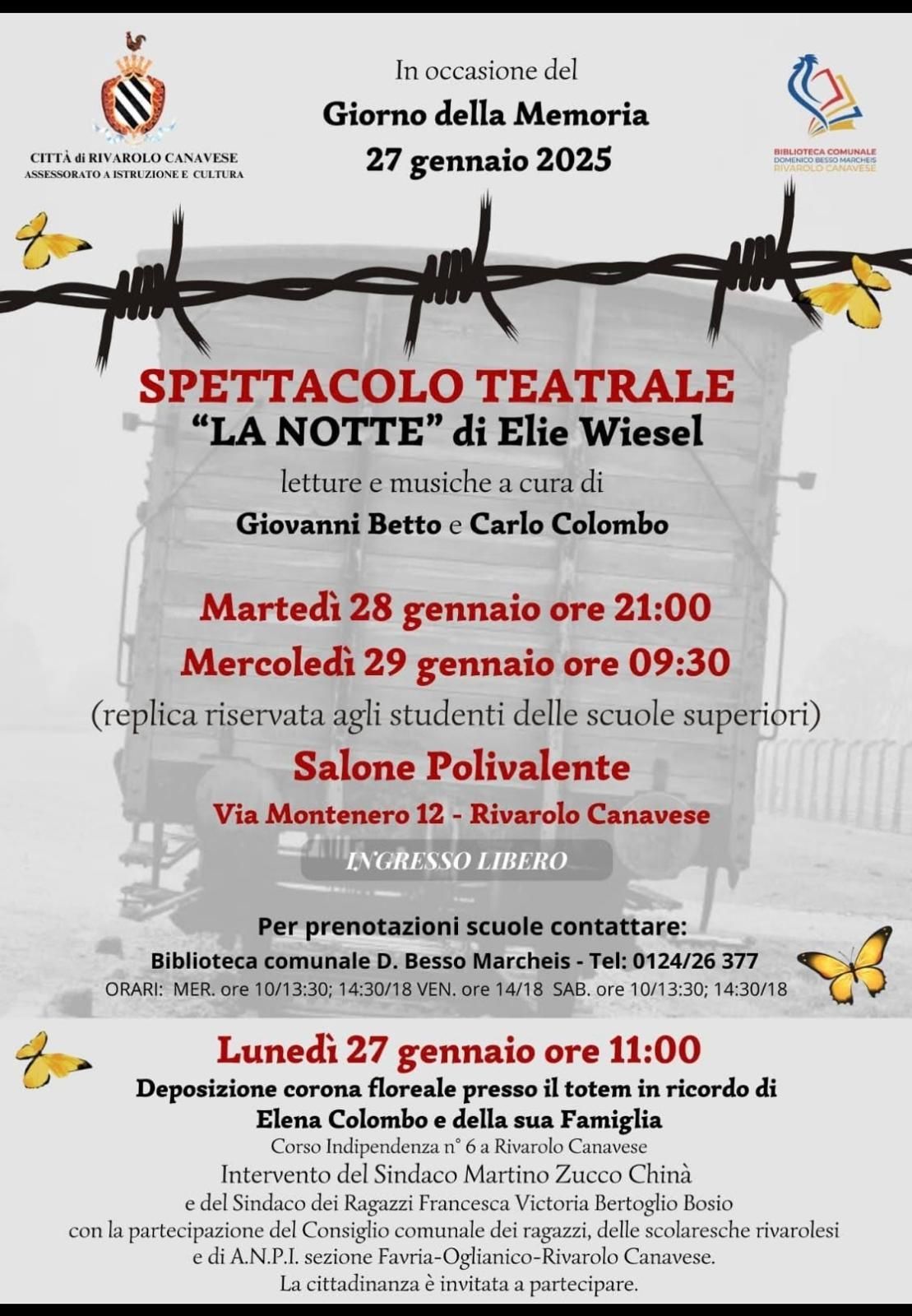 RIVAROLO CANAVESE - Giorno della Memoria