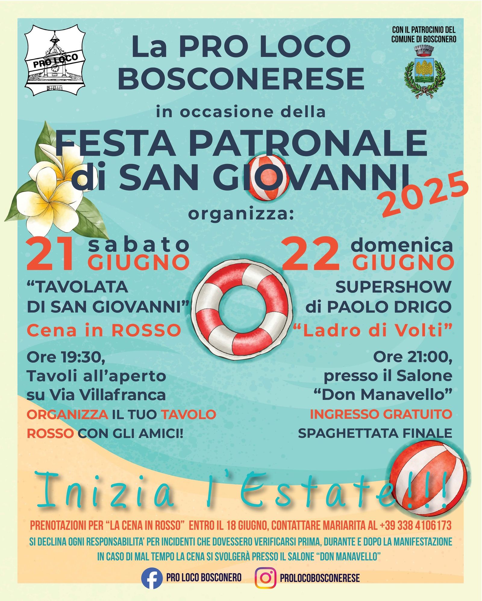 BOSCONERO - Festa patronale di San Giovanni