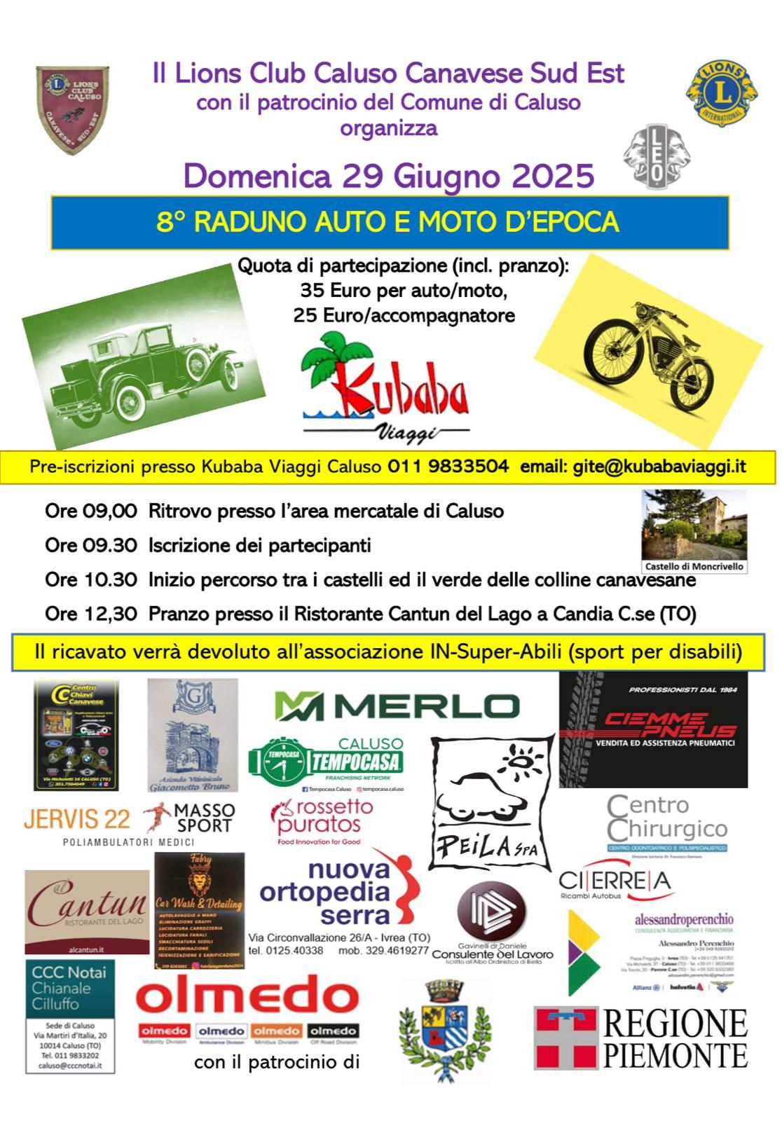CALUSO - Ottavo raduno di auto e moto d'epoca