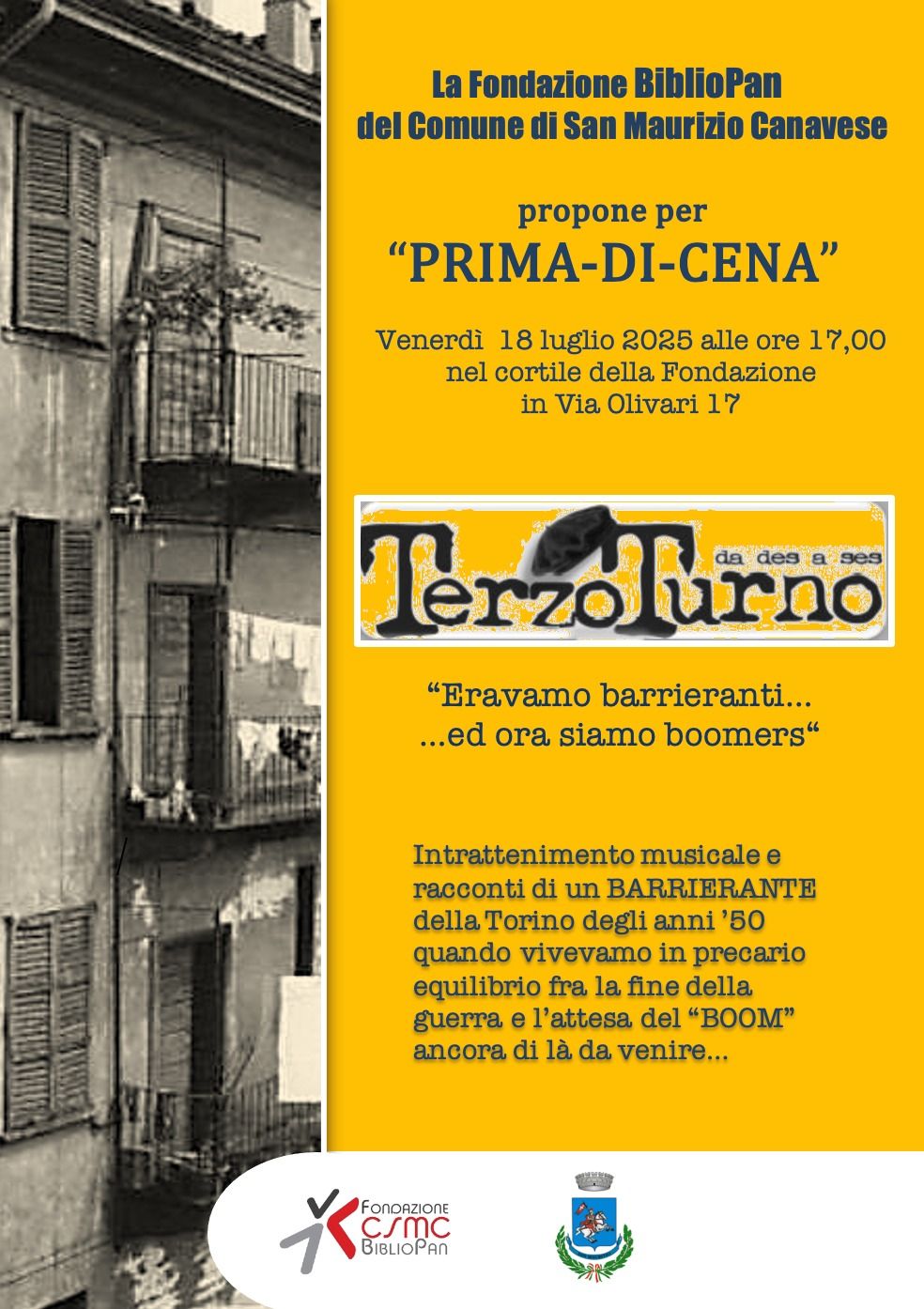 SAN MAURIZIO CANAVESE - Eravamo barrieranti... ora siamo boomers